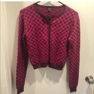 wild fable pink checkered button up